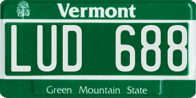 VT license plate LUD688