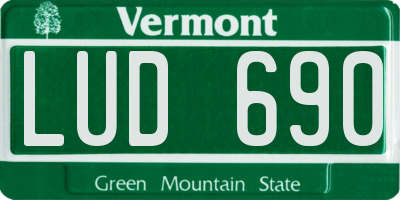 VT license plate LUD690