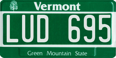 VT license plate LUD695