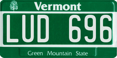VT license plate LUD696