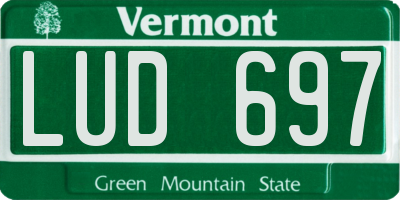 VT license plate LUD697