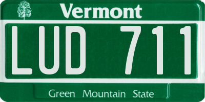 VT license plate LUD711