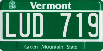 VT license plate LUD719