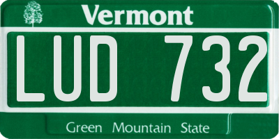 VT license plate LUD732