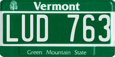 VT license plate LUD763