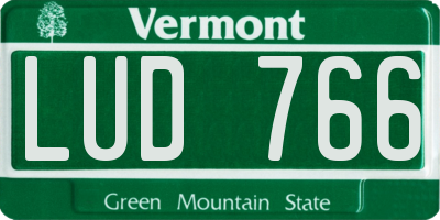VT license plate LUD766