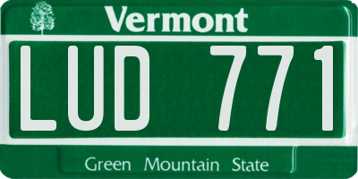 VT license plate LUD771