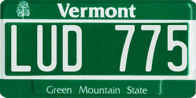 VT license plate LUD775