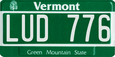 VT license plate LUD776