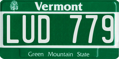 VT license plate LUD779