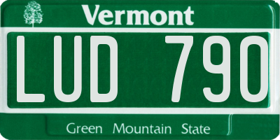 VT license plate LUD790