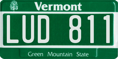 VT license plate LUD811