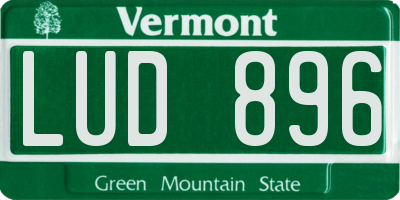 VT license plate LUD896