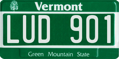 VT license plate LUD901