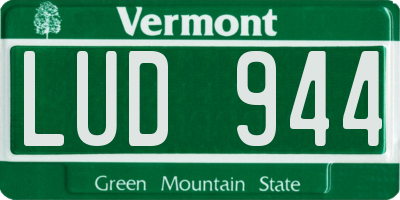 VT license plate LUD944