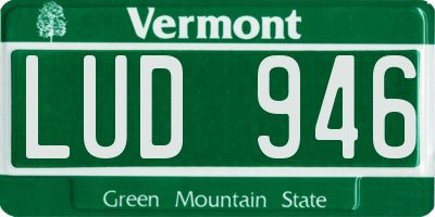 VT license plate LUD946