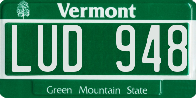 VT license plate LUD948