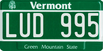 VT license plate LUD995