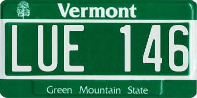 VT license plate LUE146