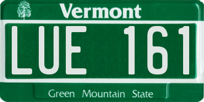 VT license plate LUE161