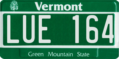 VT license plate LUE164