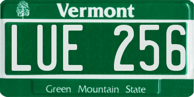 VT license plate LUE256