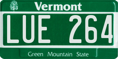 VT license plate LUE264