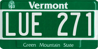VT license plate LUE271