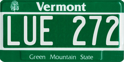 VT license plate LUE272