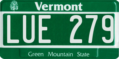 VT license plate LUE279