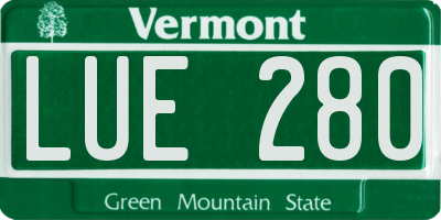 VT license plate LUE280