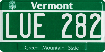 VT license plate LUE282