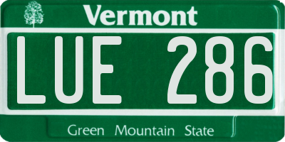 VT license plate LUE286