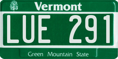 VT license plate LUE291