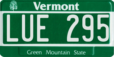 VT license plate LUE295