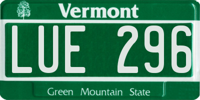 VT license plate LUE296