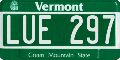 VT license plate LUE297