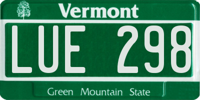 VT license plate LUE298