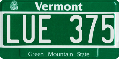 VT license plate LUE375