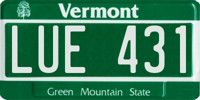 VT license plate LUE431