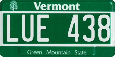 VT license plate LUE438