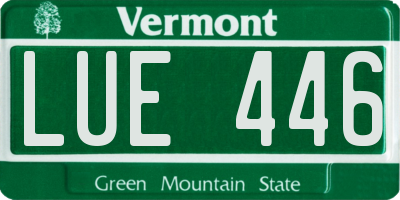 VT license plate LUE446