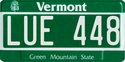 VT license plate LUE448