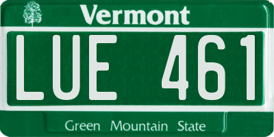 VT license plate LUE461
