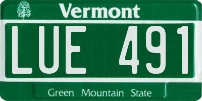VT license plate LUE491