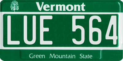 VT license plate LUE564