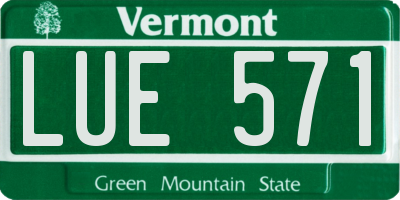 VT license plate LUE571