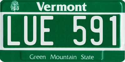 VT license plate LUE591