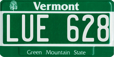 VT license plate LUE628