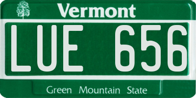 VT license plate LUE656